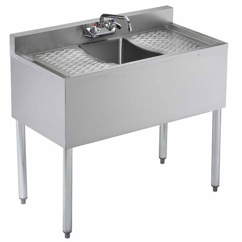 FSE 1-Compartment Stainless Steel Bar Sink with Two 13" Drain Boards 36"W in Kuwait