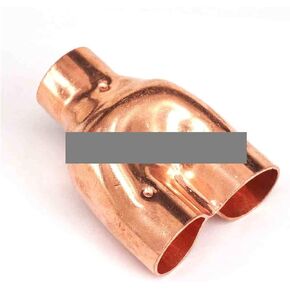 Inner Diameter 9.52mm 3/8" Copper End Feed Equal Y-type 3 Way Pipe Fitting Plumbing for water oil Plumbing Fittings in Saudi Arabia