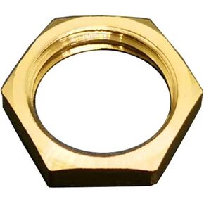 Brass Hex Lock Nuts Pipe Fitting Flange nut 1/8" 1/4" 3/8" 1/2" 3/4" 1" Female Thread Hexagonal Shank Cap(Nut,3/8") Plumbing Fittings in Kuwait