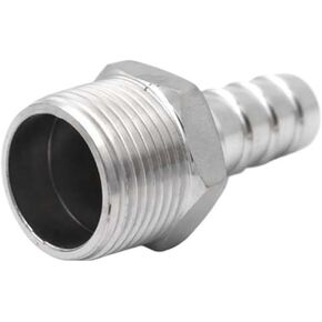 6 مللي متر إلى 25 مللي متر خرطوم بارب 1/8 "1/4" 3/8 "1/2" 3/4 "1" BSPT ذكر الموضوع 304 ماسورة من الفولاذ المقاوم للصدأ تركيب مقرنة موصل (16 مللي متر ، 1/4") in Kuwait