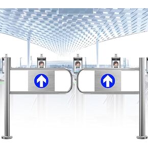 Stainless Steel 90° Swing Gate – One Way Access Door for Markets & Bars – 100x100cm securityBer for Enhanced Entry Control in Kuwait