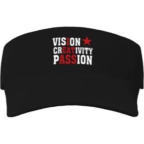 Vision Creativityy Passionn Sunscreen Visor Hat for Women Men Empty Top Tennis Baseball Cap Black Cool Funny Sun Caps Adjustable Golf Hats in Kuwait