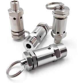 1pc 0.5Mpa Fixed NPT 0.5inch Male Spring Valve Exhaust 304 Stainless Steel Suitable Plumbing Fittings in Kuwait