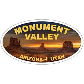 ملصق ممتص الصدمات من الفينيل البيضاوي Monument Valley D3725 أريزونا يوتا 5" in Kuwait