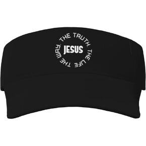 Jesus The Way The Truth The Life Sunscreen Visor Hat for Women Men Empty Top Tennis Baseball Cap Black Cool Funny Sun Caps Adjustable Golf Hats in Kuwait