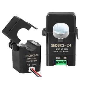 Current Sensor transducer QNDBK2-24 AC 5A 10A 20A 50A 100A 200/4-20mA Split core Current Transmitter clamp Current Transformer(AC 300A 4-20mA,QNDBK2-24) in Saudi Arabia