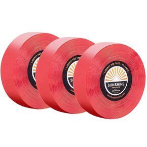 شريط لاصق من Sunshine Tape مكون من 3 قطع من شريط لاصق Liberty Red Liner - 3/4 بوصة × 12 ياردة - مزدوج الجوانب، درجة طبية - شعر مستعار وشريط شعر مستعار in Kuwait