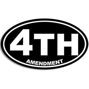 JR Studio 3x5 inch Oval 4TH Amendment Sticker (Privacy Search Seizure Liberty) Vinyl Decal Sticker Car Waterproof Car Decal Bumper Sticker in Saudi Arabia