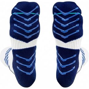 1 Pair Pro Soccer Grip Socks for Men - 3D Non Slip Silicone Grips, Arch Compression, Cushioned Crew Socks for Football, Basketball, Tennis, Pickleball, Gym Workout, Training. One Size Fits Most in Kuwait