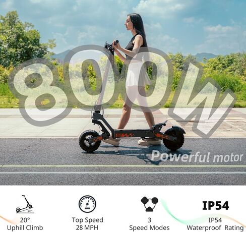 Kugookirin Kukirin G2 Electric Scooter for Adults, 34 Miles Range Max & 28 Mph Max Speed, 10" Tires Offroad Electric Scooters, 800W Motor Folding Commute Escooter Max 264 Load in Kuwait