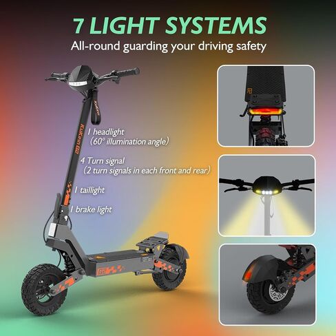 Kugookirin Kukirin G2 Electric Scooter for Adults, 34 Miles Range Max & 28 Mph Max Speed, 10" Tires Offroad Electric Scooters, 800W Motor Folding Commute Escooter Max 264 Load in Kuwait