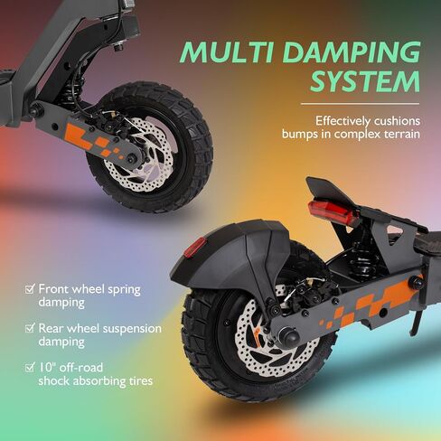 Kugookirin Kukirin G2 Electric Scooter for Adults, 34 Miles Range Max & 28 Mph Max Speed, 10" Tires Offroad Electric Scooters, 800W Motor Folding Commute Escooter Max 264 Load in Kuwait