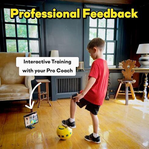 DribbleUp Smart Soccer Ball Starter Pack - نظام تدريب كرة القدم في المنزل مع مدرب افتراضي قائم على التطبيق، وملاحظات في الوقت الفعلي | جلد صناعي ذو جودة متطابقة in Kuwait
