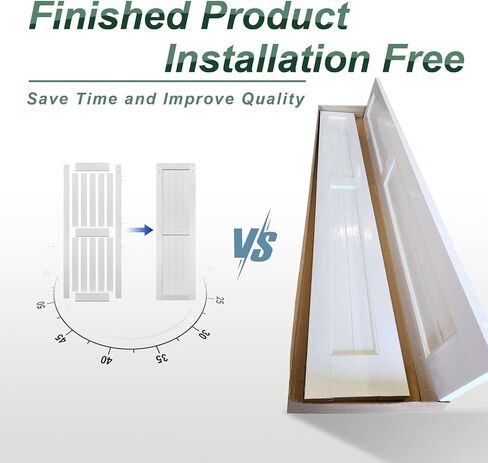 S&Z TOPHAND® 48X84in (12x4) باب الحظيرة أبيض ثنائي الطي، باب منزلق مزدوج قابل للطي مع مجموعة أدوات ومقبض، MDF صلب مع سطح PVC مقاوم للماء، لا يتطلب التجميع in Kuwait