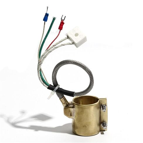 1pcs Brass Band Heater Electric Heating Ring 30x50/30x60/32x30/32x50/32x60mm Inner Diameter x Height with Two/Three/Five Wire(Gold,220V_220W 32X50MM(IDXH)) in Kuwait