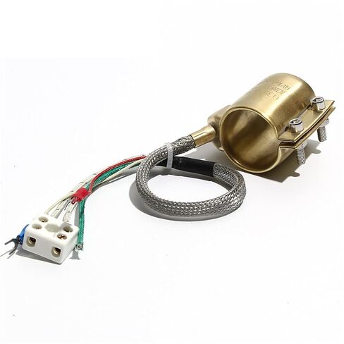 1pcs Brass Band Heater Electric Heating Ring 30x50/30x60/32x30/32x50/32x60mm Inner Diameter x Height with Two/Three/Five Wire(Gold,220V_220W 32X50MM(IDXH)) in Kuwait