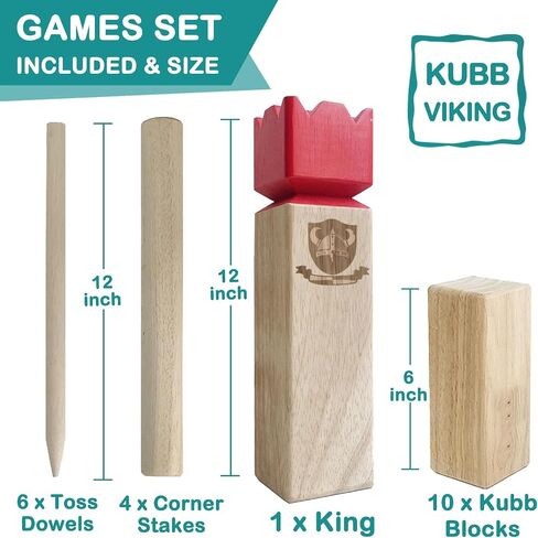 مجموعة ألعاب Kubb لعبة رمي الخشب الصلب لعبة الفايكنج لعبة الرمي الخشبية in Kuwait