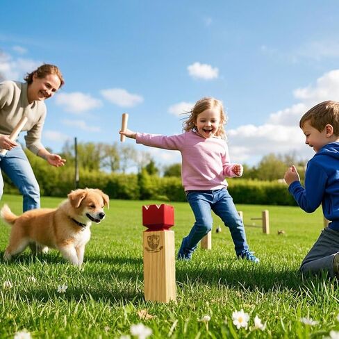مجموعة ألعاب Kubb لعبة رمي الخشب الصلب لعبة الفايكنج لعبة الرمي الخشبية in Kuwait