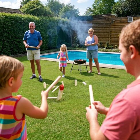 مجموعة ألعاب Kubb لعبة رمي الخشب الصلب لعبة الفايكنج لعبة الرمي الخشبية in Kuwait