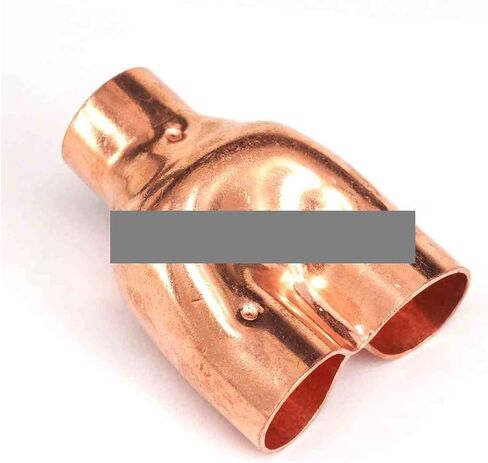 Inner Diameter 9.52mm 3/8" Copper End Feed Equal Y-type 3 Way Pipe Fitting Plumbing for water oil Plumbing Fittings in Kuwait