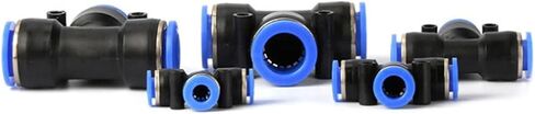 100pcs PE Series T Shaped Tee 4 6 8 10 12 14 16mm Hose 3 Way Port Y Shape Air Pneumatic Quick Air Pneumatic Connectors Coupling (Color : PE16 OD16MM) Plumbing Fittings in Kuwait