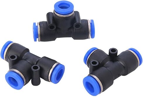 100pcs PE Series T Shaped Tee 4 6 8 10 12 14 16mm Hose 3 Way Port Y Shape Air Pneumatic Quick Air Pneumatic Connectors Coupling (Color : PE16 OD16MM) Plumbing Fittings in Kuwait