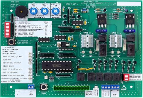 US Automatic 500016 Main Logic Control Board for Patriot Gate Openers - Replaced 500001/50002 in Kuwait