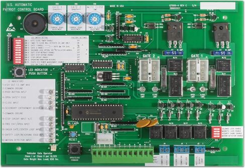 US Automatic 500016 Main Logic Control Board for Patriot Gate Openers - Replaced 500001/50002 in Kuwait