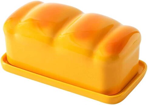 Ceramic Breard Butter Dish with Lid, Porcelain Large Butter Dish Butter Box Keeper for Countertop Kitchen Decor in Kuwait