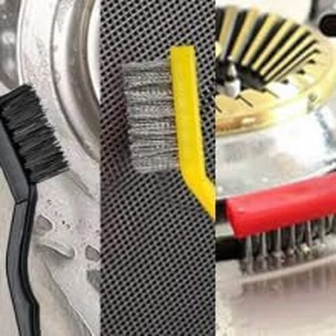 Crevice Cleaning Brush Set 11-Piece Multi-Purpose Hard & Soft Bristle Brushes for Kitchen, Bathroom Tile Grout Sink Bottles & Crevices Deep Cleaning Tools for Home Car & Appliances Black & White in Kuwait