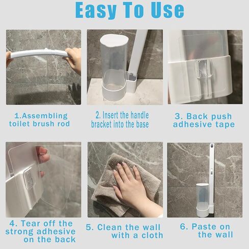 48 Count Refill Heads Disposable Toilet Brush Kit with Holder,Deep Cleaning Wand for Rim,Corner & Pipe,Wall Mount Storage Caddy,Limescale & Rust Remover in Kuwait