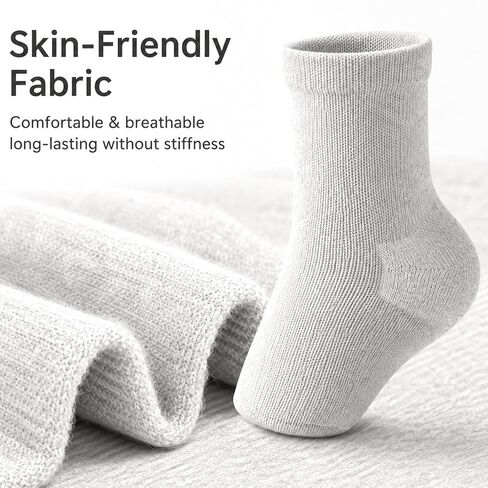 Bamboo Rayon Foot Sleeves – Compression Ankle Support for Men Women, Foot Care Socks for Daily Use (Gray, XL) in Kuwait