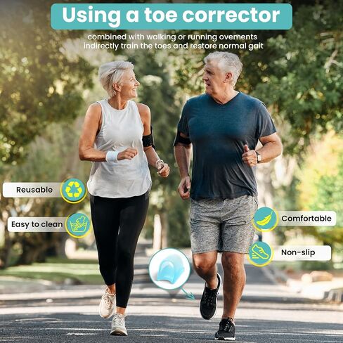 أداة تمليس أصابع القدم المطرقة للنساء والرجال - 8 قطع من جل مصحح إصبع القدم المطرقة وجبائر جل لأصابع القدم المجعدة والملتوية والمخلبية - تدعم أدوات فرد أصابع القدم الناعمة في 3 أحجام (S/M/L، أزرق) in Kuwait