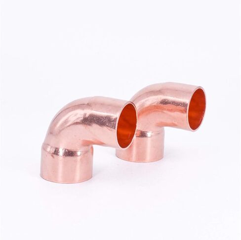 Pipe Fittings 1/2" 5/8" 3/4" 7/8" 1" 16 19 22 28 35 42 54 67mm Welding Cup to Male End Copper Single-end Feeding 90 Degree Elbow for Air Conditioning (Color : 12.7mm Wall 1.0mm) Plumbing Fittings in Kuwait