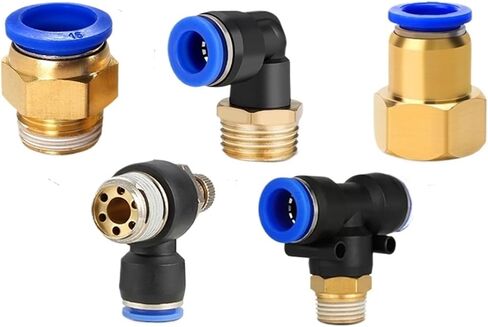 هوائي موصل الهواء المناسب PC / PCF / SL / PB / PL 4 مم الموضوع M5 3/4 "1 2 طريقة خرطوم تركيبات الأنابيب موصلات سريعة (OD4mm-1I8، PL (5PCS)) تركيبات السباكة in Kuwait