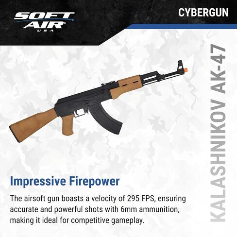 بندقية كلاشينكوف مرخصة من طراز AK-47 Retro ذات طلقة واحدة من نوع Airsoft مع نطاق 235-265 إطارًا في الثانية in Kuwait
