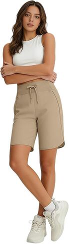 HGps8w Workout Shorts for Women Summer Stretchy Casual High Waisted Versatile Outdoor Yoga Shorts with Pockets in Kuwait