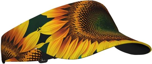 قبعة You are My Sunshine Sunflower Print قابلة للطي للوقاية من الشمس، خفيفة الوزن وقابلة للتعديل، قبعة للوقاية من الشمس، قبعة رياضية خارجية للبالغين باللون الأسود in Kuwait
