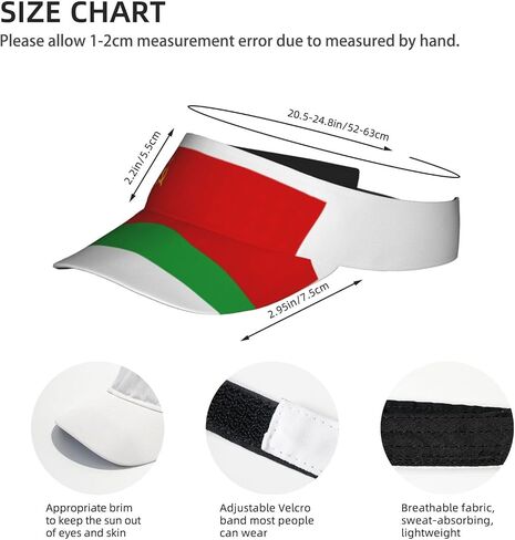 Flag of Belarus Print Foldable Sun Visor Hat Lightweight Adjustable Sun Visor Hat Outdoor Sports Cap for Adults Black in Saudi Arabia