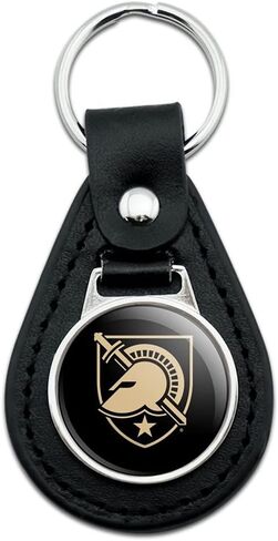 GRAPHICS & MORE Black Leather United States Military Academy Primary Logo Keychain in Kuwait
