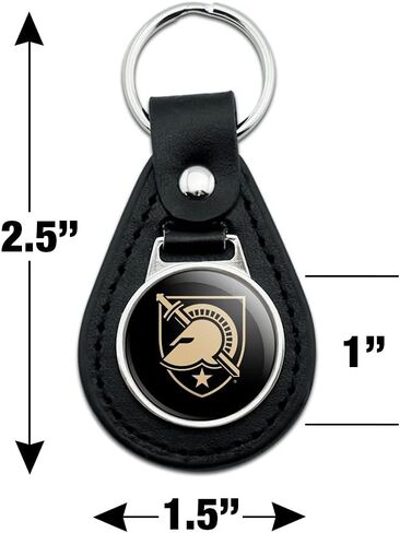 GRAPHICS & MORE Black Leather United States Military Academy Primary Logo Keychain in Kuwait