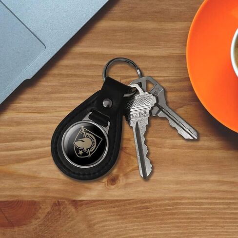 GRAPHICS & MORE Black Leather United States Military Academy Primary Logo Keychain in Kuwait