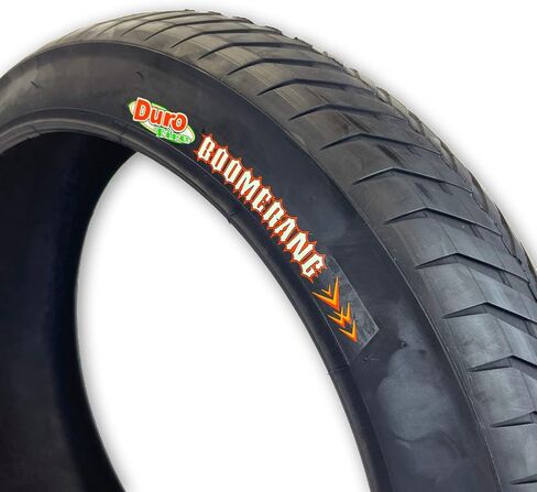 إطار دراجة Duro مقاس 20x4.25 من Boomerang Fat Bike، إطار دراجة نصف أملس Beach Cruiser Chopper Fat Bike، أسود in Kuwait