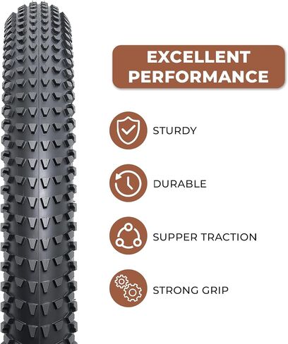 2 Pcs, 29 x 3.0 Bike Tires, Durable Folding 29 Inch 76-622 29x3.0 Mountain Bicycle Tires, Replacement Bike Tires for Mountain MTB Off-Road Bicycle, Clincher in Kuwait