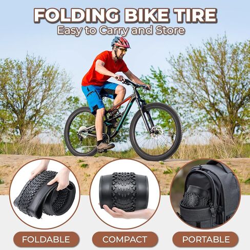 2 Pcs, 29 x 3.0 Bike Tires, Durable Folding 29 Inch 76-622 29x3.0 Mountain Bicycle Tires, Replacement Bike Tires for Mountain MTB Off-Road Bicycle, Clincher in Kuwait