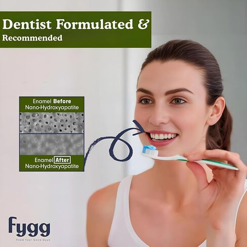 Fygg Fluoride-Free Toothpaste (4 oz) with Travel-Size (0.7 oz) – Mild Mint | Nano-Hydroxyapatite Formula for Sensitive Teeth, Whitening & Enamel Repair in Kuwait