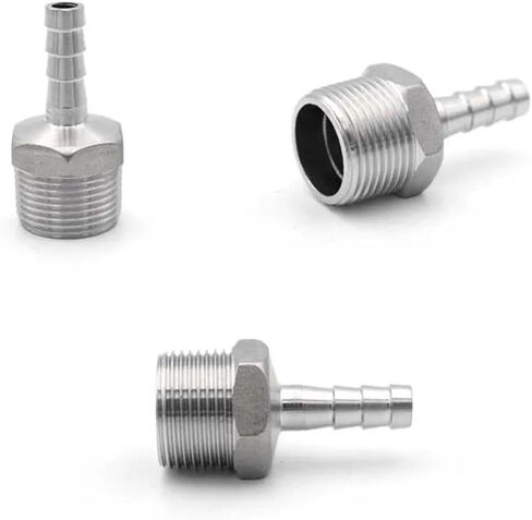 1 قطعة 1/8" -1" BSPT ذكر وأنثى خرطوم بارب الكوع 90 درجة 304 وصلة تركيب أنابيب الفولاذ المقاوم للصدأ 6/8/10/15/20 مم (برتقالي، 8 مم_1/8") in Kuwait
