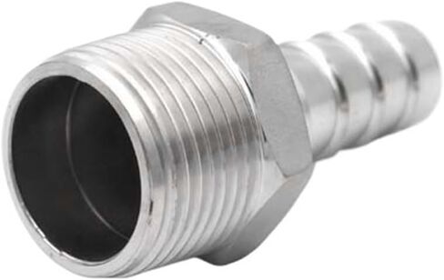 6 مللي متر إلى 25 مللي متر خرطوم بارب 1/8 "1/4" 3/8 "1/2" 3/4 "1" BSPT ذكر الموضوع 304 ماسورة من الفولاذ المقاوم للصدأ تركيب مقرنة موصل (16 مللي متر ، 1/4") in Kuwait
