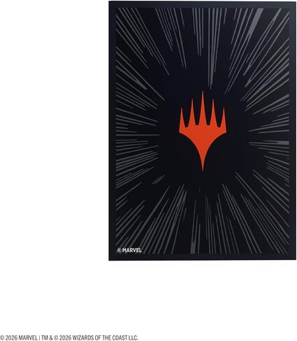 Gamegenic Magic: The Gathering Marvel Super Heroes Premium Double Sleeveing ​​Pack 100 - مجموعة واقيات سطح السفينة السوداء المصورة مع أكمام فنية وأكمام داخلية لبطاقات قائد MTG in Kuwait