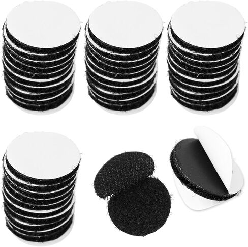 pson 30Pcs 1.5 Inch Black Sticky Adhesive Dots, Round Hook and Loop Fasteners, Double Sided Self Adhesive Tape for Home Office Wall Mounting, Carpet Gripper, Industrial Strength Nylon in Kuwait